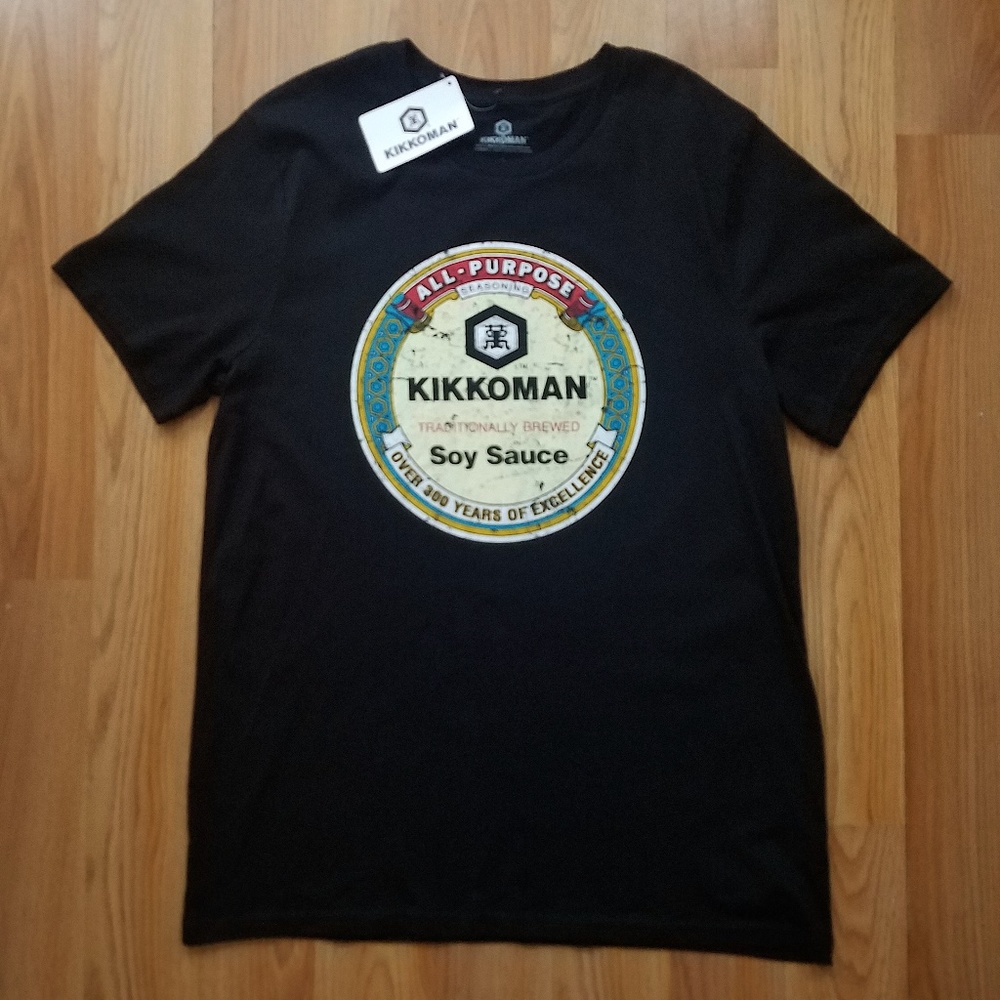 Kikkoman Soy Sauce Seasoning Logo T-Shirt NWT